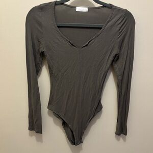 Vestique Forest Green Long Sleeve Bodysuit